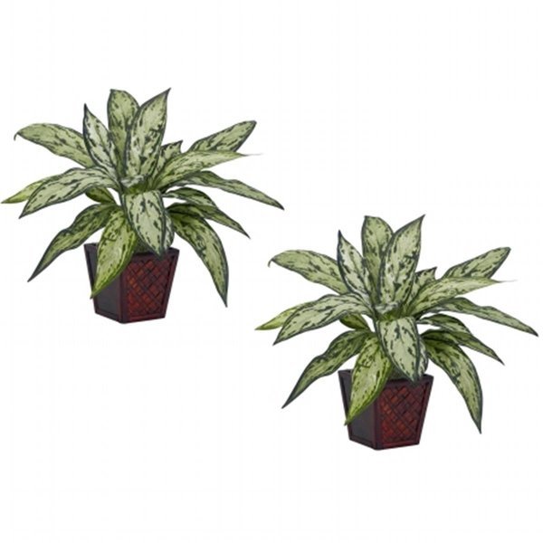 Silver Queen Silk Plant, 2PK, Dare2Decor, Mfr#: DA408477